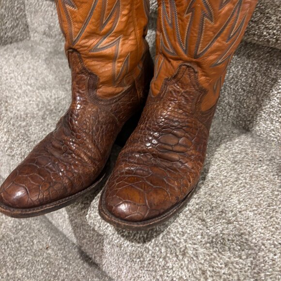 Hand Crafted in Montana Sea Turtle Cowbot Boots - Picture 4 of 8